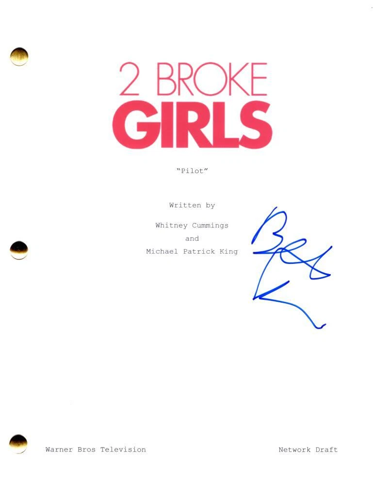 Beth Behrs Signed Autograph 2 Broke Girls Full Pilot Script Screenplay Caroline