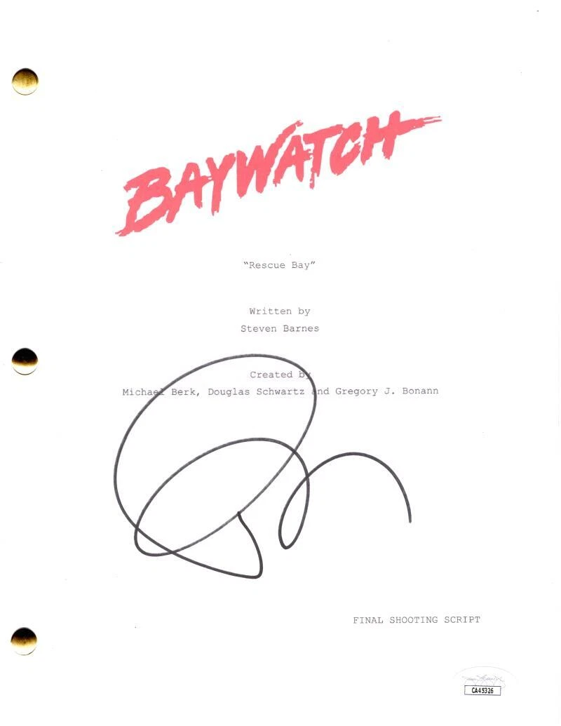 Pamela Anderson Signed Autograph Baywatch Rescue Bay Script Screenplay JSA COA