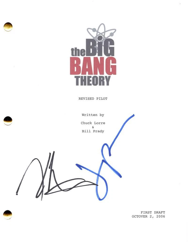 Jim Parsons & Kaley Cuoco Signed Autograph The Big Bang Theory Full Pilot Script