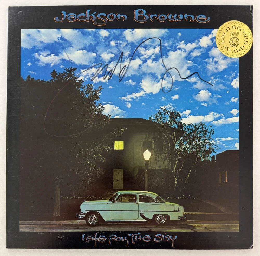 Jackson Browne Signed Autograph Album Vinyl Record LP - Late for the Sky JSA COA
