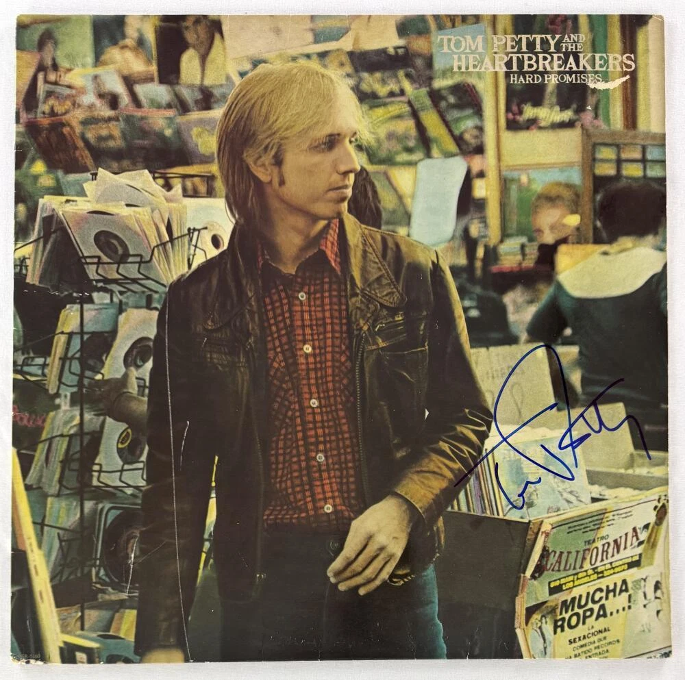 Tom Petty Signed Autograph Album Vinyl Record LP Heartbreakers Hard Promises JSA