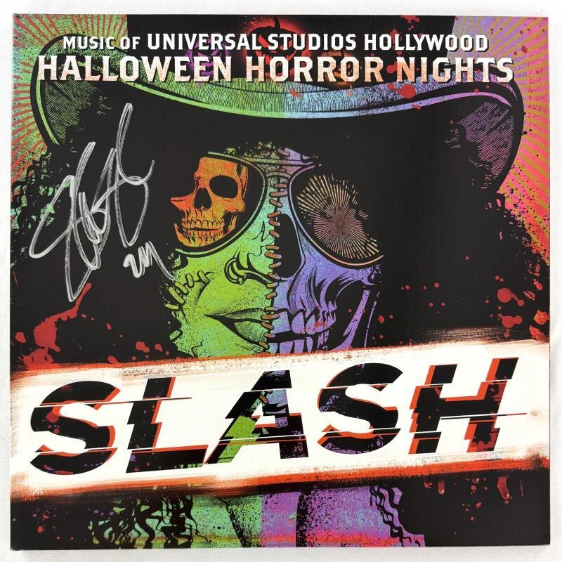 Slash GnR Signed Autograph Album Vinyl Record LP Halloween Horror Nights Beckett