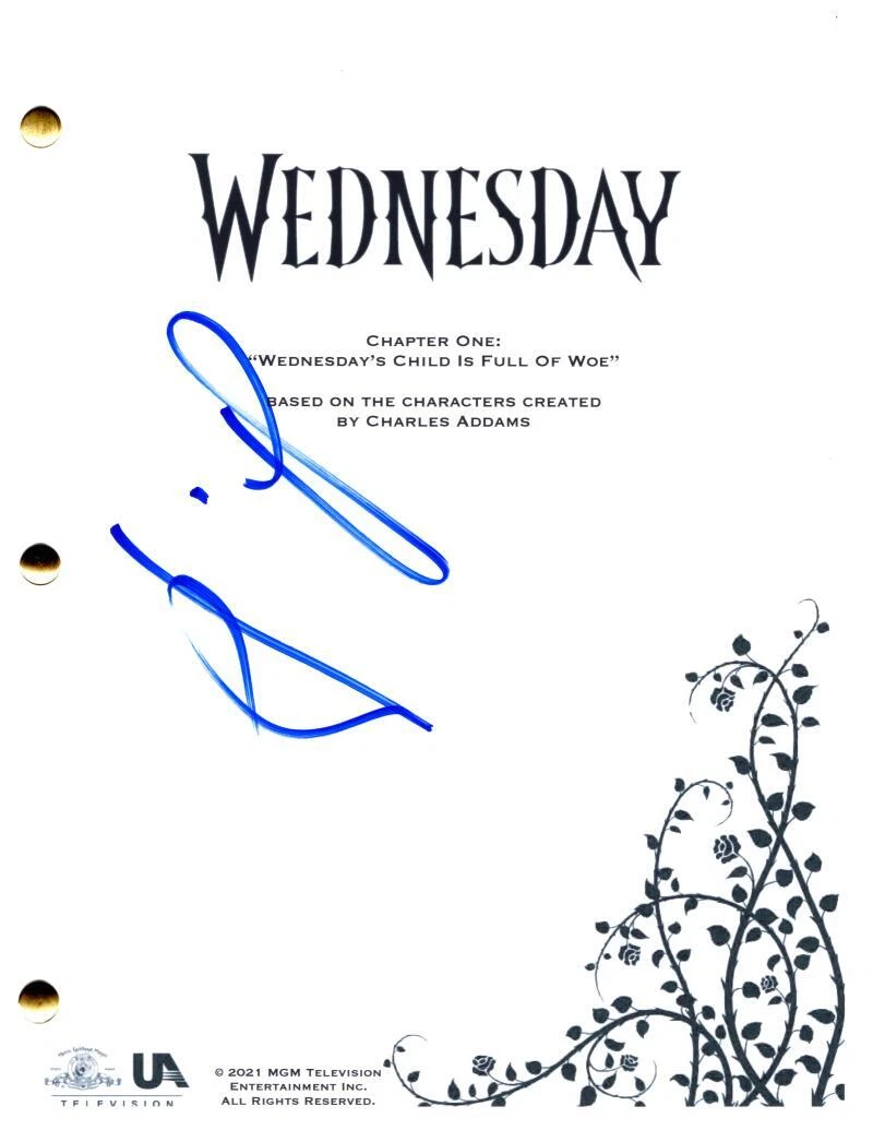 Luis Guzman Signed Autograph Wednesday Pilot Script Screenplay - Gomez Addams