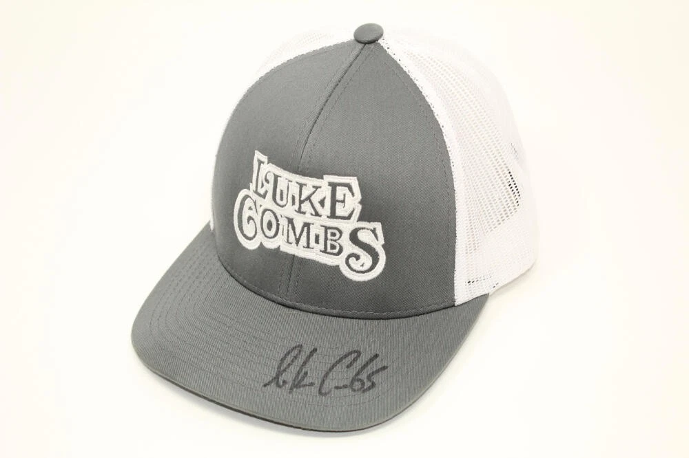 LUKE COMBS SIGNED AUTOGRAPH BASEBALL HAT CAP - WHAT YOU SEE IS WHAT YOU GET ACOA