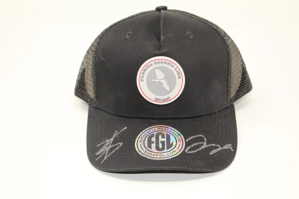 FLORIDA GEORGIA LINE DUAL SIGNED AUTOGRAPH BASEBALL HAT CAP - FGL TYLER & BRIAN