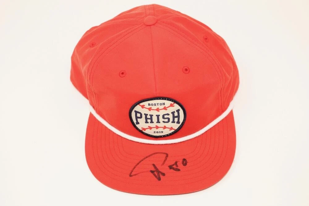 TREY ANASTASIO SIGNED AUTOGRAPH BASEBALL HAT CAP - PHISH 2019 BOSTON, FARMHOUSE