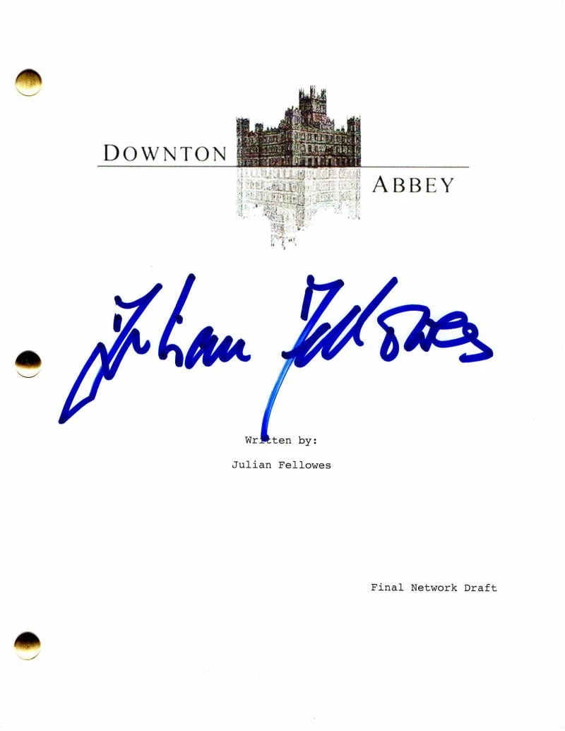 JULIAN FELLOWES SIGNED AUTOGRAPH DOWNTON ABBEY FULL PILOT SCRIPT - VERY RARE!