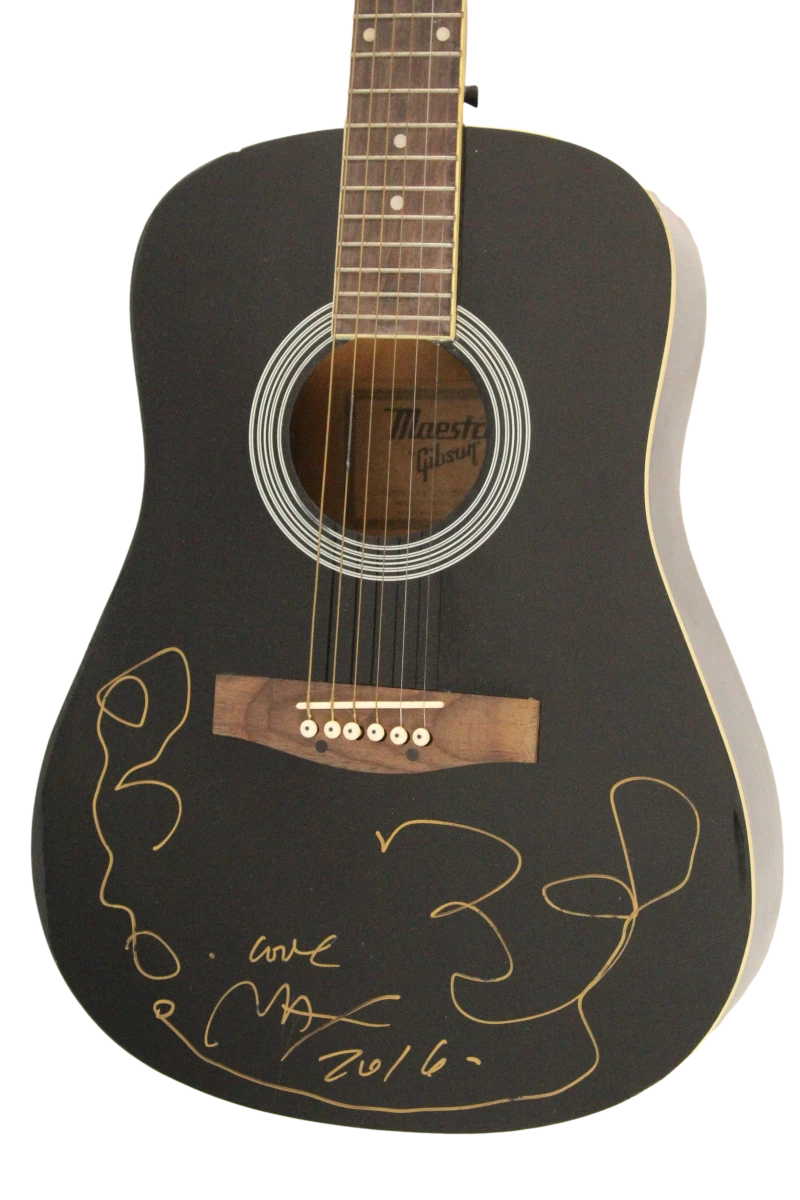 Peter Max Signed Autograph Acoustic Guitar w/ Hand Drawn Original Art Sketch JSA
