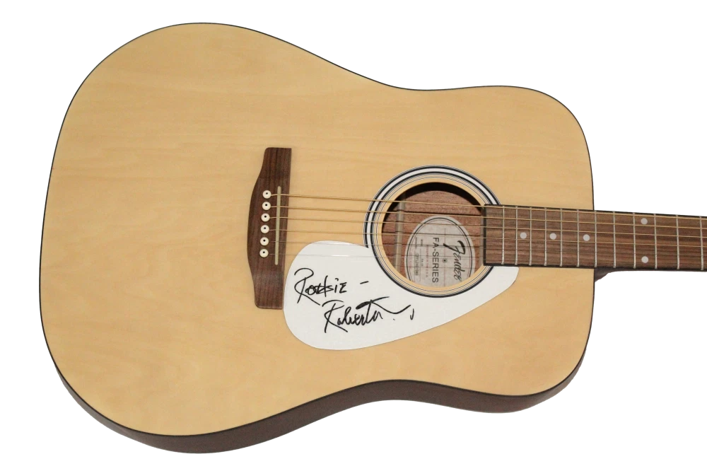 Robbie Robertson The Band Signed Autograph Fender Acoustic Guitar w/ JSA COA