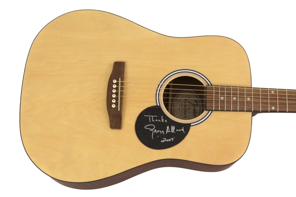 Gregg Allman Brothers Band Signed Autograph Fender Acoustic Guitar w/ JSA COA