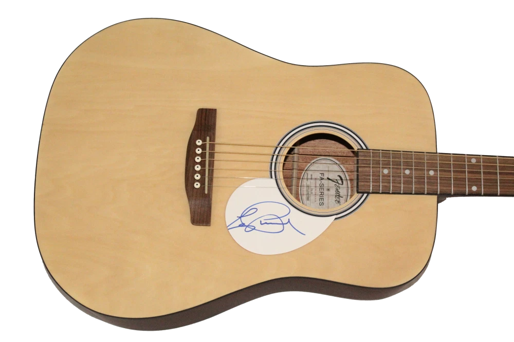 Les Paul Signed Autograph Full Size Fender Acoustic Guitar w/ JSA COA