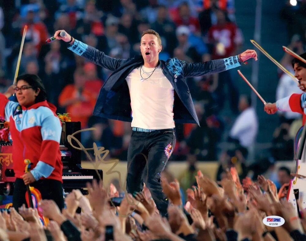 Chris Martin Coldplay Signed Autograph 11x14 Photo Photograph w/ PSA COA