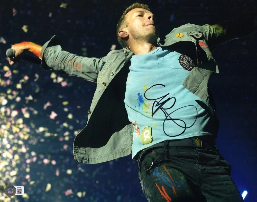 Chris Martin Coldplay Signed Autograph 11x14 Photo - A Rush of Blood to the Head