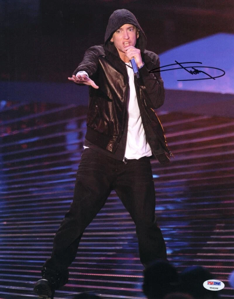 Eminem Marshall Mathers Signed Autograph 11x14 Photo - Slim Shady w/ PSA COA