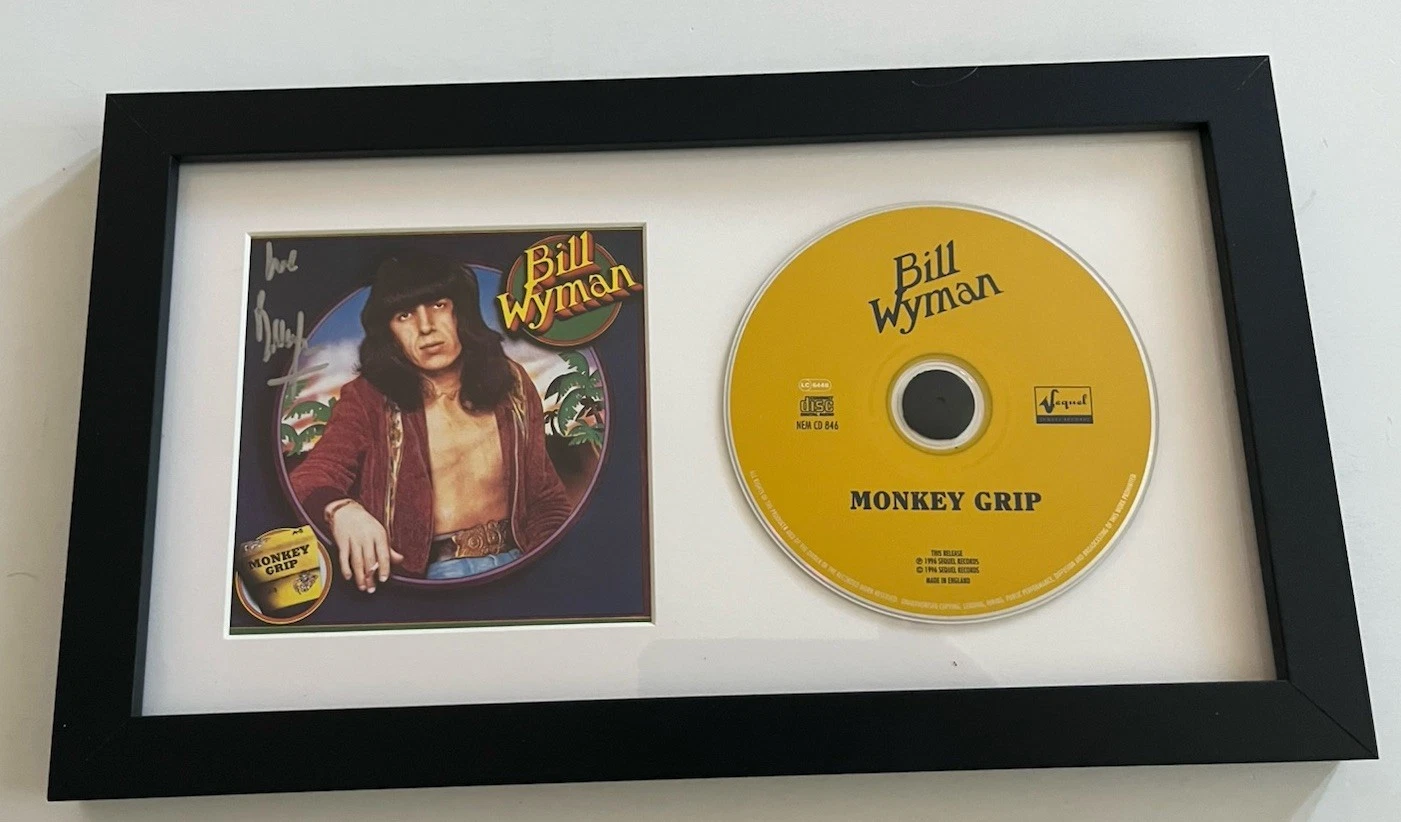Bill Wyman Rolling Stones Signed Monkey Grip Framed CD Display BAS Certified