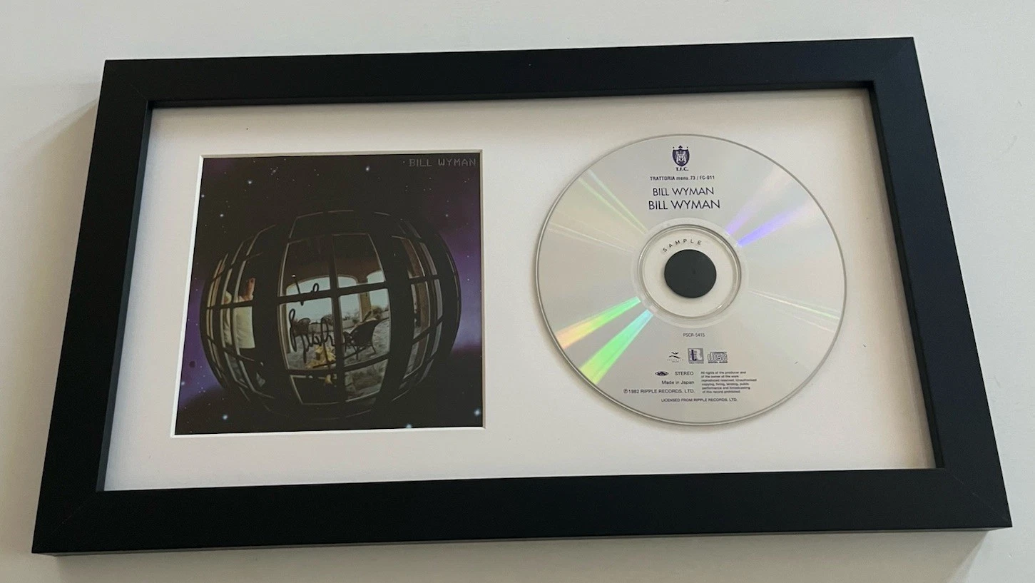 Bill Wyman Rolling Stones Signed Autographed Framed CD Display BAS Certified