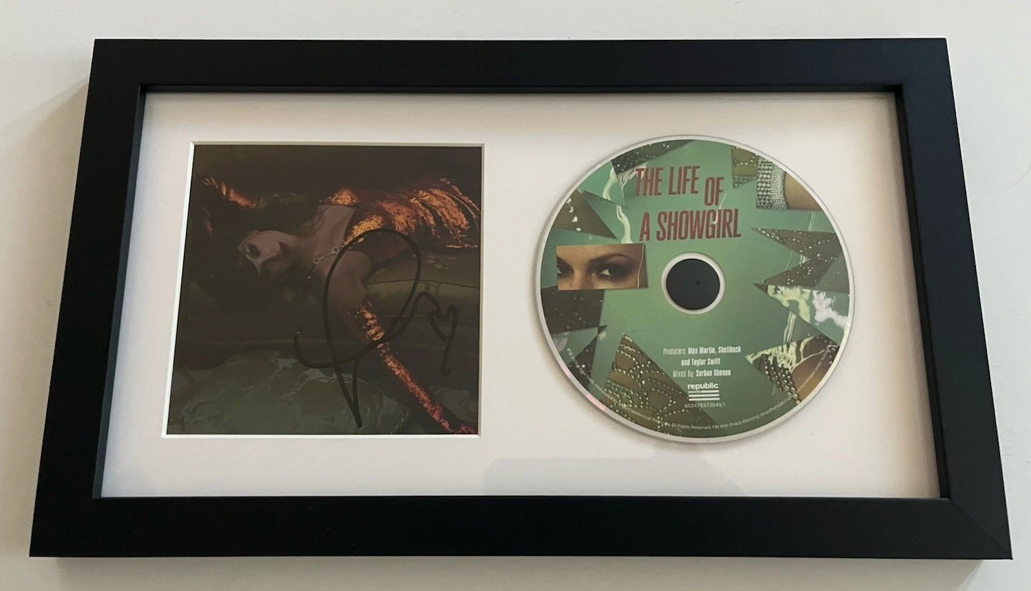 Taylor Swift Showgirl Signed Autographed Framed CD Display BAS Certified #2