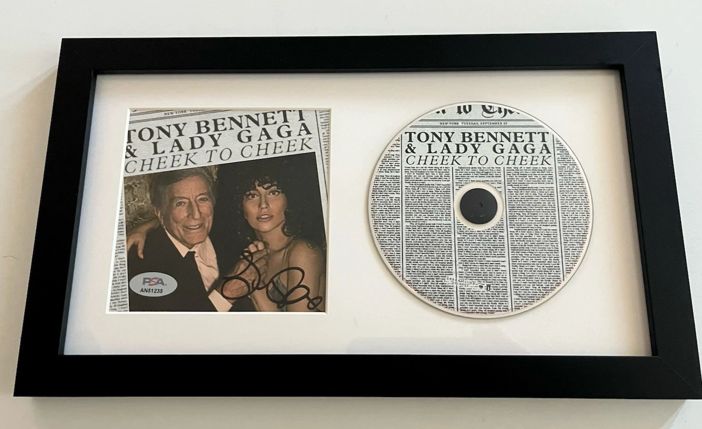 Lady Gaga Signed Autographed Framed Cheek To Cheek CD Display BAS Certified