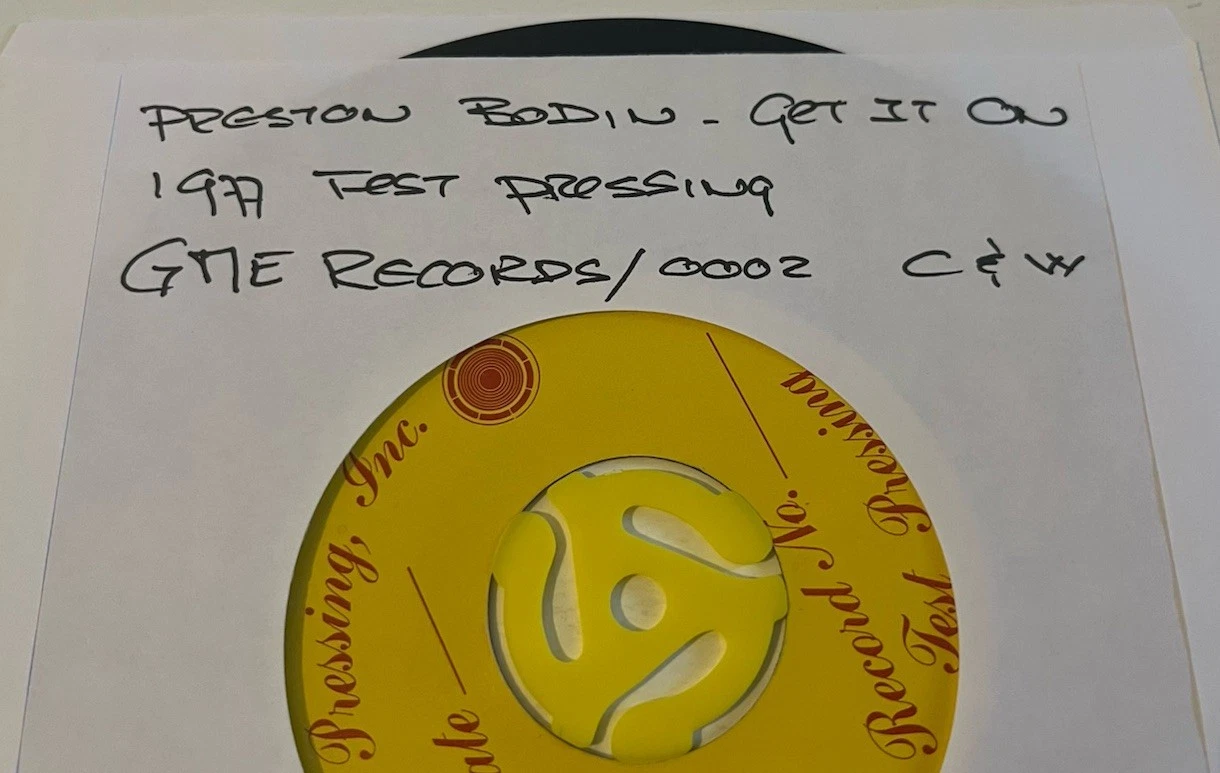 Preston Bodin Get It On United Record Test Pressing Inc 45 1977