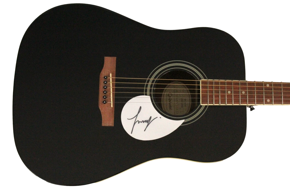 YUSUF ISLAM / CAT STEVENS SIGNED AUTOGRAPH GIBSON EPIPHONE GUITAR W/ JSA COA COLLECTIBLE MEMORABILIA