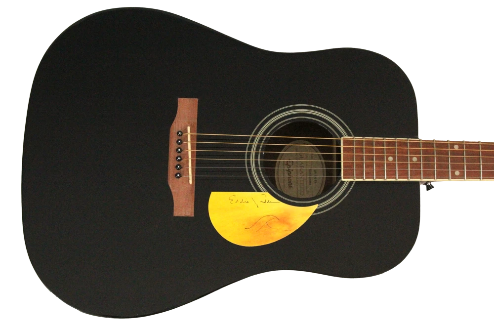 Eddie Vedder Pearl Jam Signed Autograph Gibson Guitar w/ Art Wave Sketch JSA COA