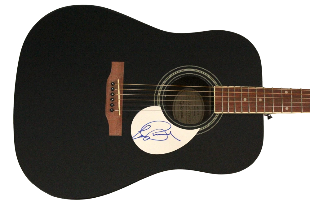 Les Paul Signed Autograph Full Size Gibson Epiphone Acoustic Guitar w/ JSA COA