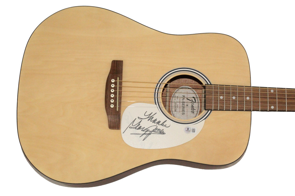 George Jones Signed Autograph Acoustic Guitar - Country Music Icon - Beckett COA