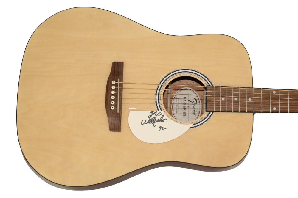 Willie Nelson Signed Autograph Fender Acoustic Guitar - Outlaw Country JSA COA
