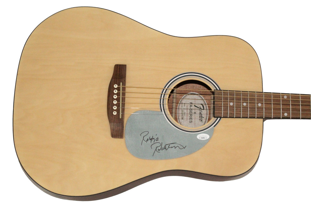 Robbie Robertson The Band Signed Autograph Fender Acoustic Guitar - JSA COA