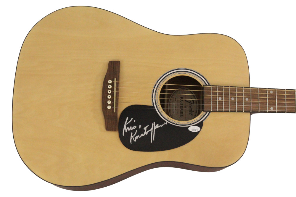 Kris Kristofferson Highwaymen Signed Autograph Fender Acoustic Guitar w/ JSA COA