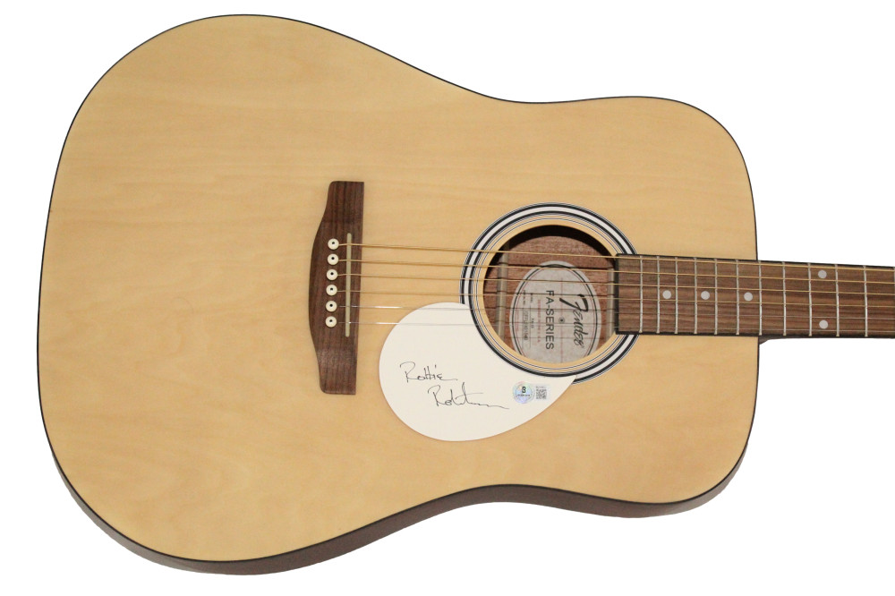 Robbie Robertson The Band Signed Autograph Fender Acoustic Guitar w/ Beckett COA