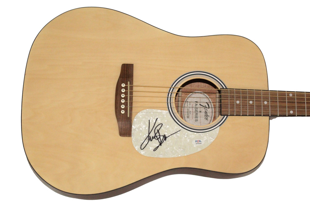 Kane Brown Signed Autograph Fender Acoustic Guitar - Different Man w/ PSA COA