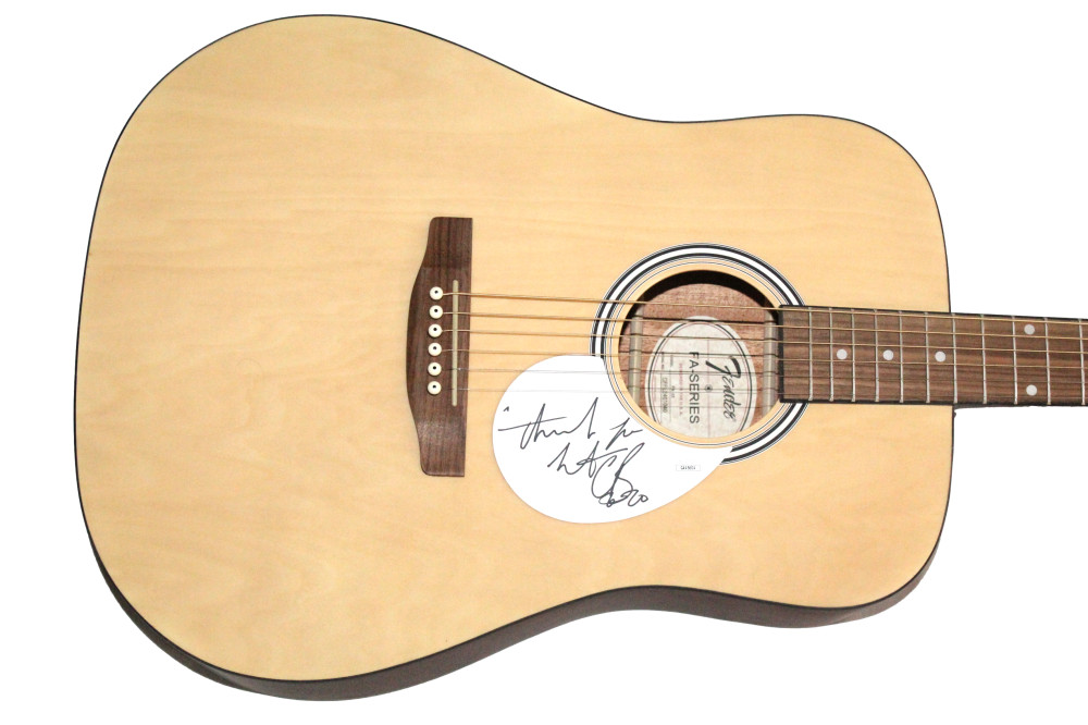 Charlie Watts Rolling Stones Signed Autograph Fender Acoustic Guitar w/ JSA COA