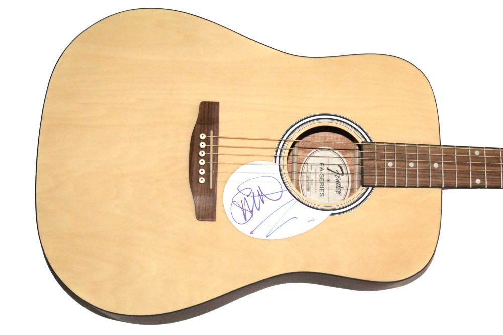 Simon Le Bon Duran Duran Signed Autograph Fender Acoustic Guitar w/ JSA COA