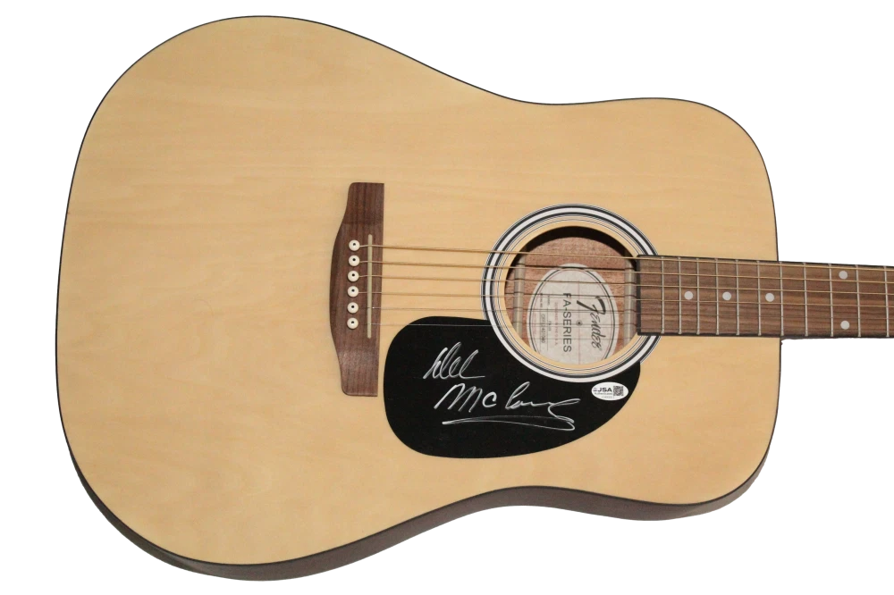 Del McCoury Signed Autograph Full Size Fender Acoustic Guitar w/ JSA COA
