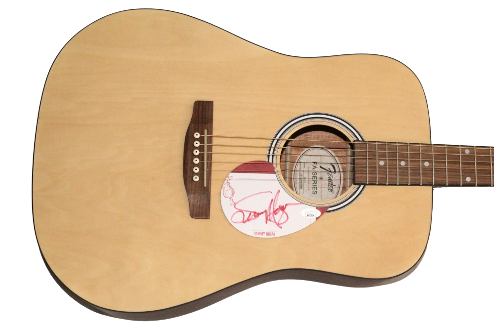 Sammy Hagar Van Halen Signed Autograph Fender Guitar - Red Rocker w/ JSA COA