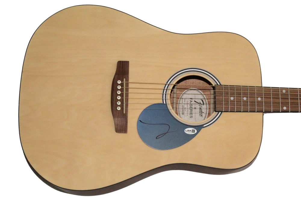 Guy Berryman Coldplay Signed Autograph Fender Acoustic Guitar - X & Y w/ JSA COA