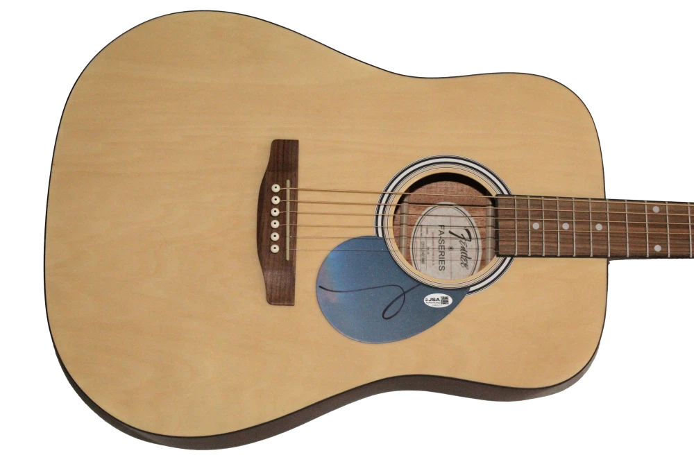 Guy Berryman Coldplay Signed Autograph Fender Acoustic Guitar Parachutes JSA COA