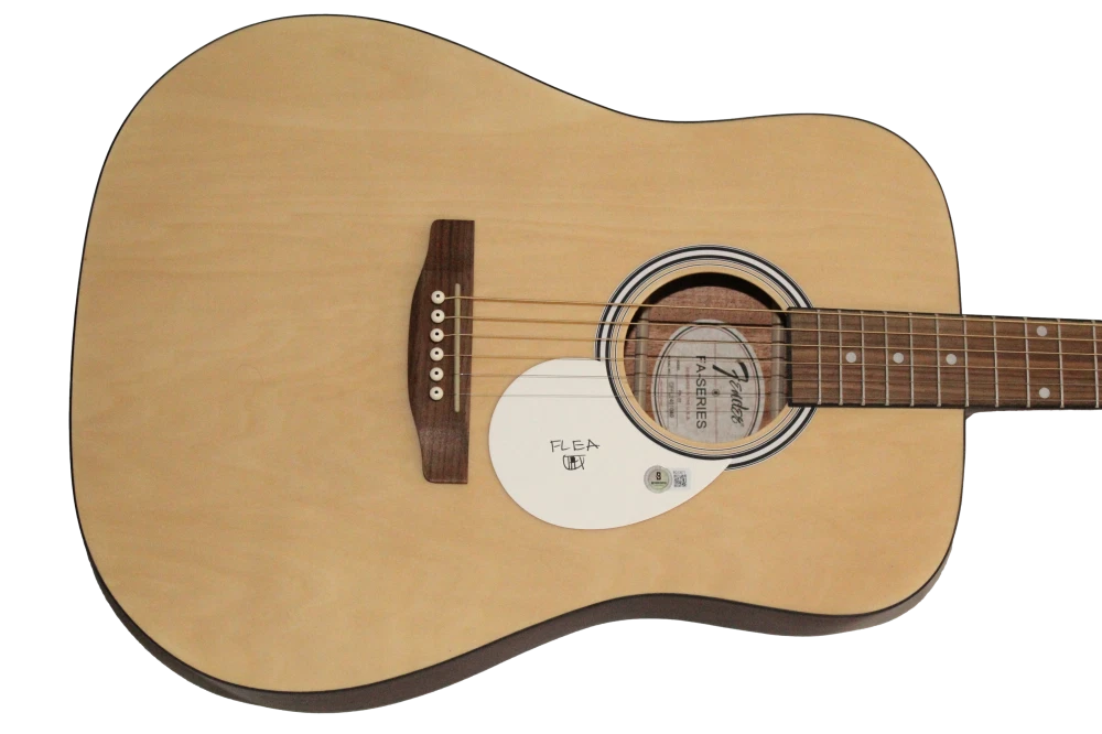 Flea - Red Hot Chili Peppers Signed Autograph Fender Acoustic Guitar Beckett COA