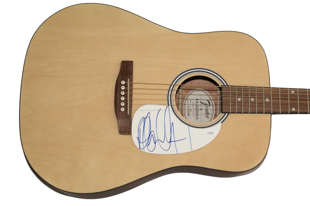 Adam Clayton U2 Signed Autograph Full Size Fender Acoustic Guitar w/ JSA COA