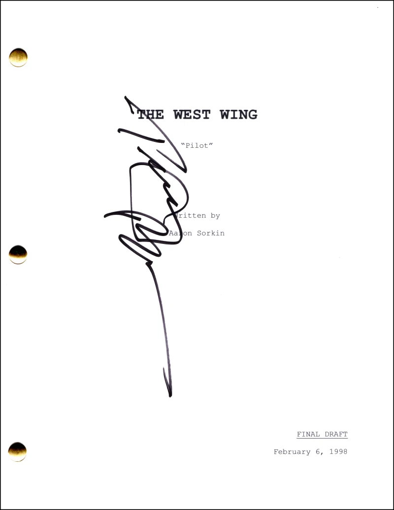Timothy Busfield Signed Autograph The West Wing Pilot Script - Danny Concannon