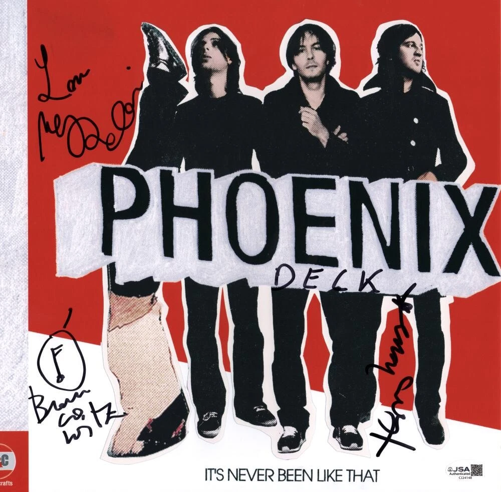Phoenix Full Band x4 Signed Autograph 12x12 Never Been Like That Album Flat JSA