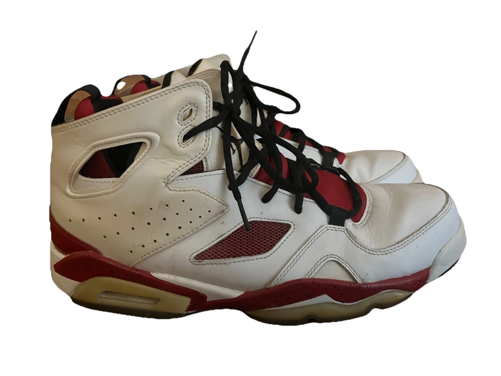 2013 Nike Air Jordan Flight Club Men’s Size 11  White Red Black 555475–101