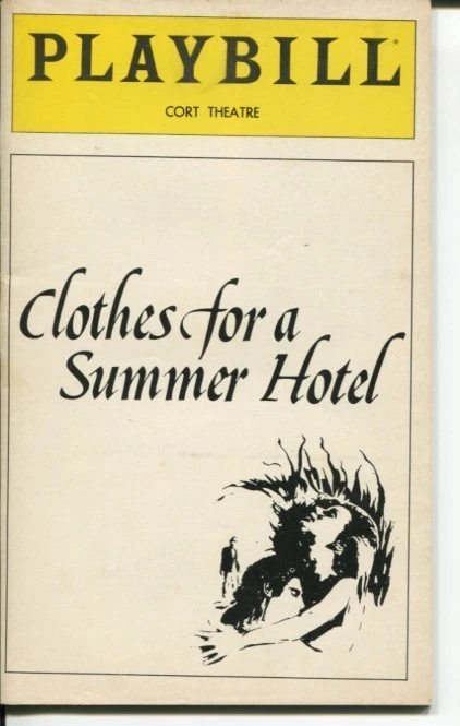 Geraldine Page Tennesse Williams Clothes For A Summer Hotel Openi Night Playbill