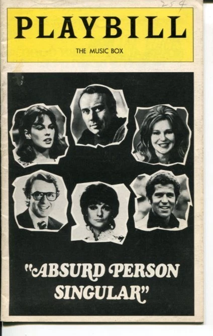 Richard Kiley Geraldine Page Absurd Person Singular 1974 Opening Night Playbill