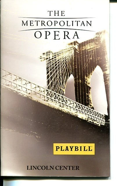 Arthur Miller William Bolcom A View From The Bridge Opera Playbill