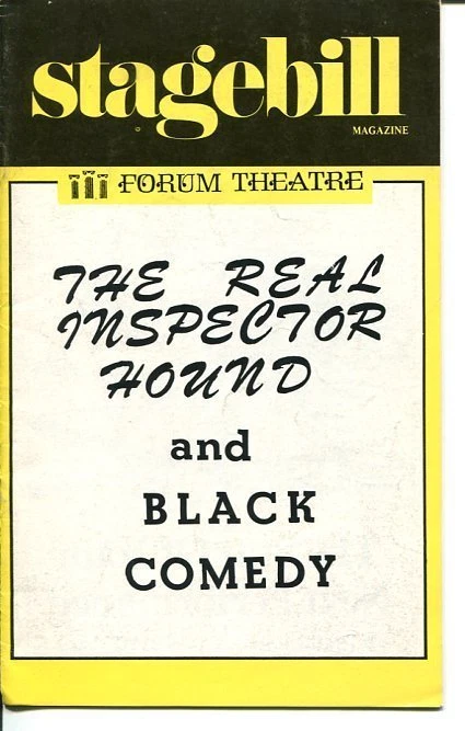 TOM STOPPARD THE REAL INSPECTOR HOUND PETER SHAFFER BLACK COMEDY RARE PLAYBILL COLLECTIBLE MEMORABILIA