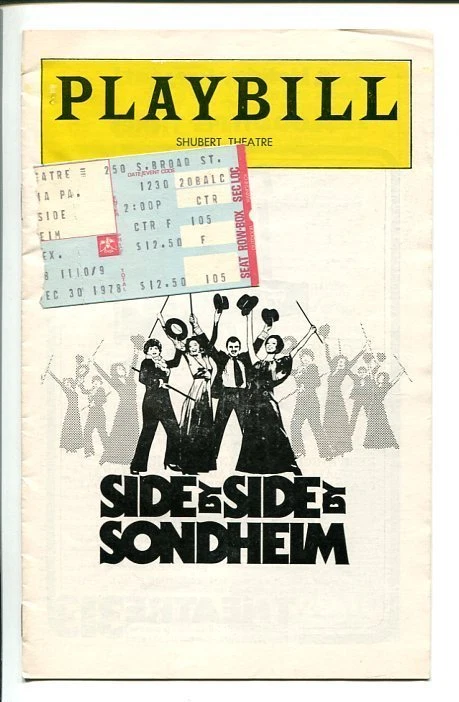 HERMIONE GINGOLD BARBARA HEUMAN SIDE BY SIDE BY STEPHEN SONDHEIM PLAYBILL COLLECTIBLE MEMORABILIA