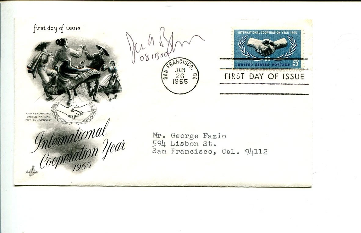 Jesse Bransford Famous Fine Artist Signed Autograph FDC