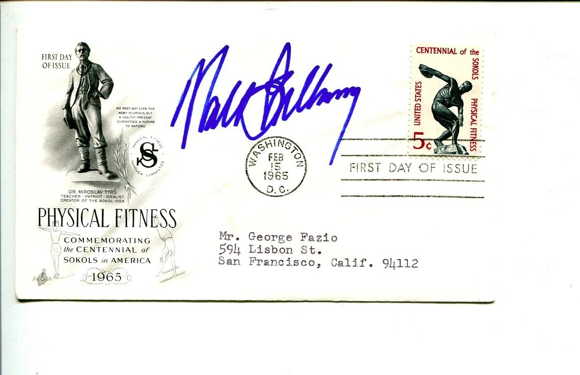 Walt Bellamy New York Knicks US 1960 Olympic Gold Medal HOF Signed Autograph FDC